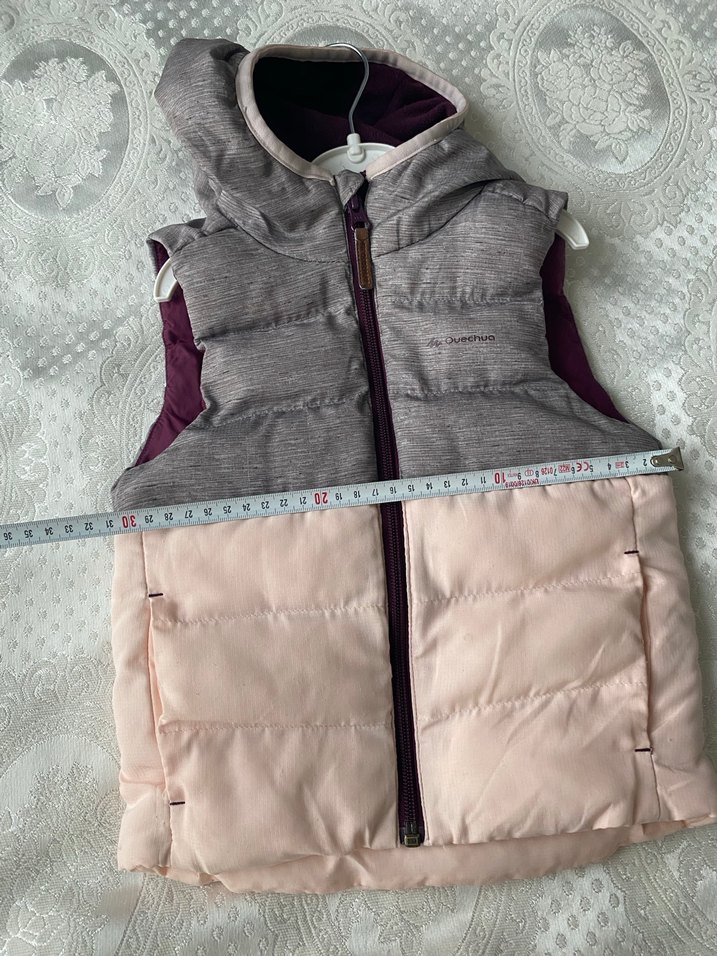 Kız Çocuk Kapüşonlu Fermuarlı Yelek - Görsel 3