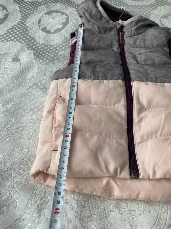 Kız Çocuk Kapüşonlu Fermuarlı Yelek - Görsel 2