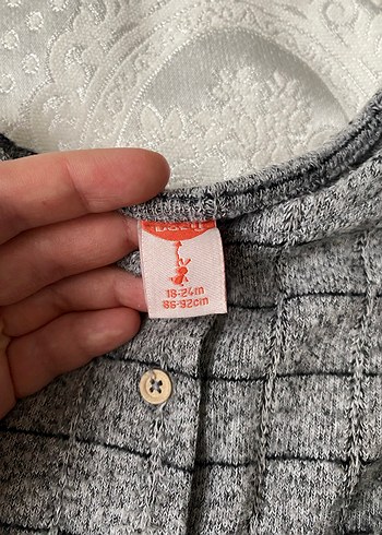 Düğmeli Gri Kareli Kız çocuk Elbisesi - Görsel 4