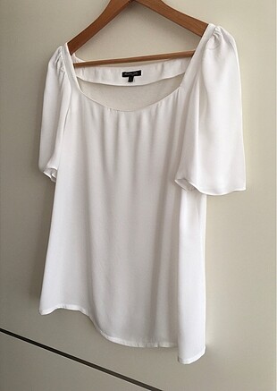 l Beden beyaz Renk Massimo Dutti kare yaka beyaz bluz
