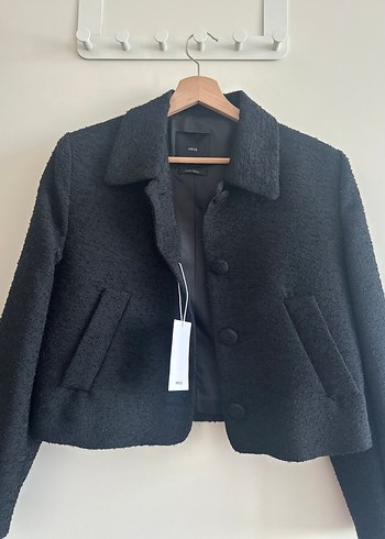 Mango, siyah crop ceket - Görsel 7