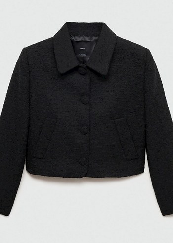 Mango, siyah crop ceket - Görsel 3