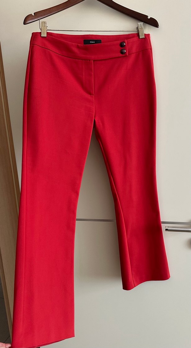 Roman, kırımızı elastan pantolon - Görsel 2