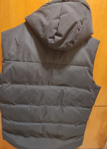 Siyah Kapüşonlu Fermuarlı Erkek Yelek - Görsel 4