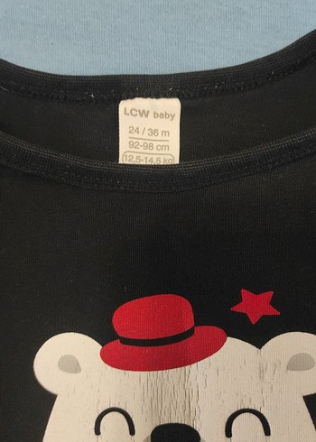 Kız Çocuk Siyah Uzun Kollu Baskılı Tişört - Görsel 2