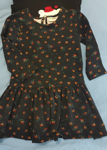 Kız Çocuk Siyah Uzun Kollu Baskılı Tişört - Görsel 3