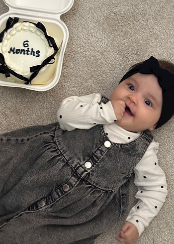 Gri Bebek Kız Elbise Takımı, Uzun Kollu, - Görsel 2