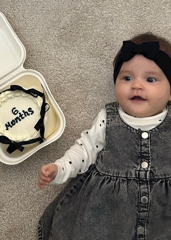 Gri Bebek Kız Elbise Takımı, Uzun Kollu, - Görsel 3