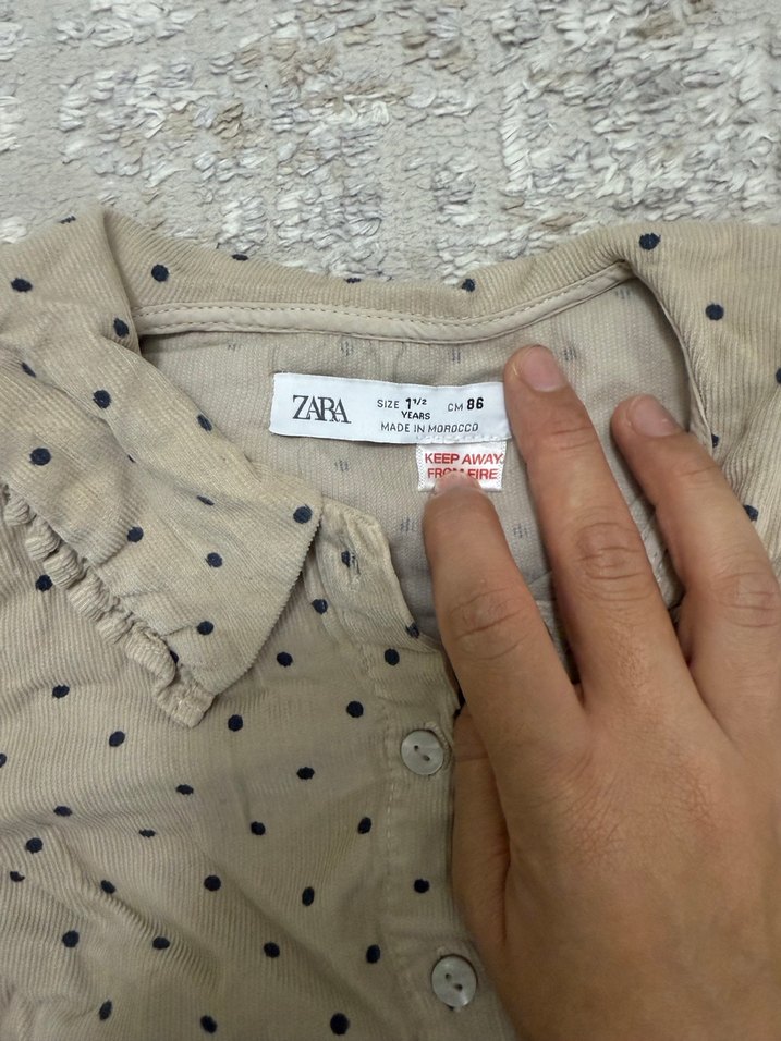 Uzun Kollu Puantiyeli Bebek Kız Takımı - Görsel 3