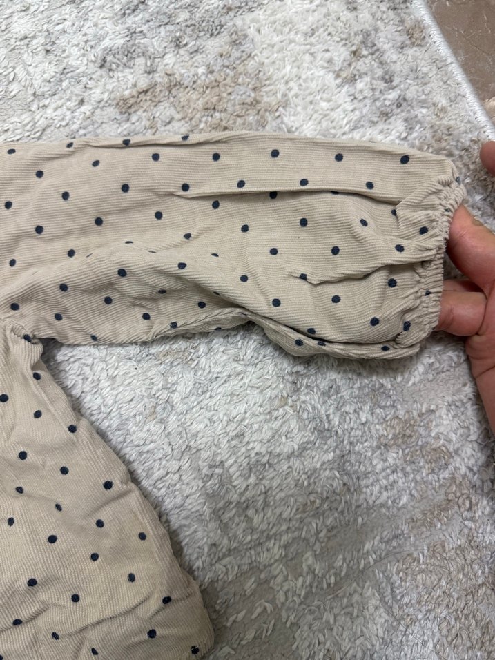 Uzun Kollu Puantiyeli Bebek Kız Takımı - Görsel 2