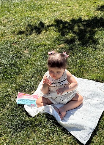 Dantel Detaylı Puantiyeli Bebek Kız Takim - Görsel 2