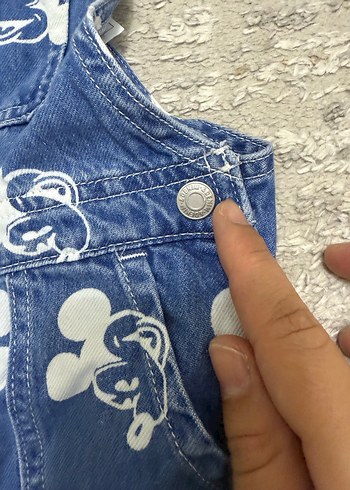 Renkli Baskılı Erkek Çocuk Kot Tulum - Görsel 3