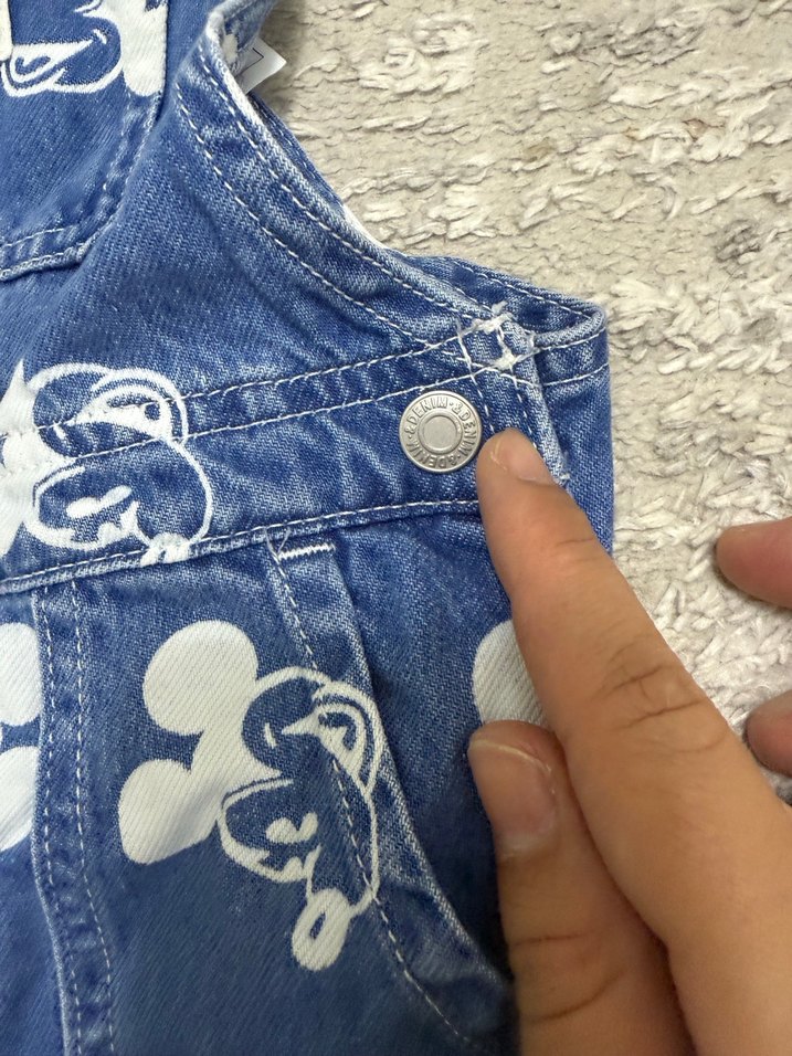 Renkli Baskılı Erkek Çocuk Kot Tulum - Görsel 3