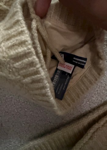 Nakışlı Beyaz Örgü Bere ve Boyunluk Seti - Görsel 2