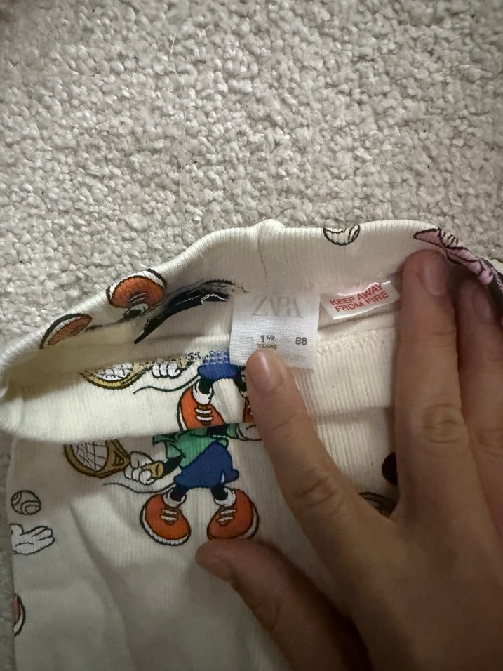 Beyaz Baskılı Pamuklu Kiz  Çocuk Şortu - Görsel 2