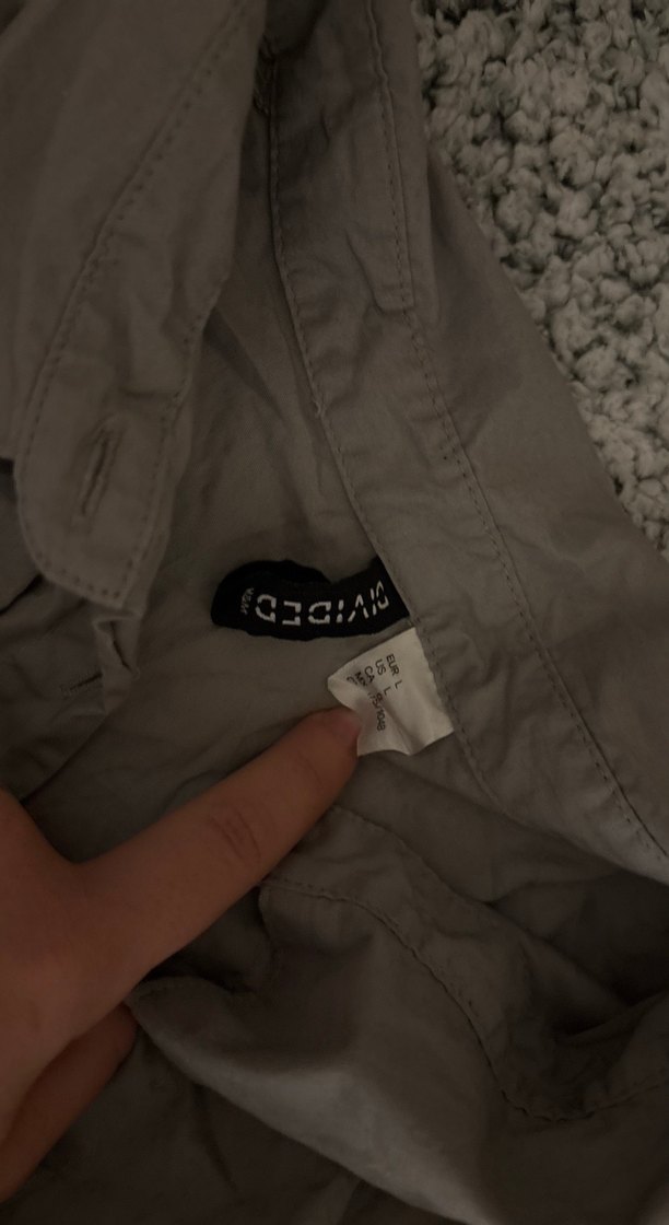 H&M defosuz Gri kumaş Kadın Gömlek - Görsel 3