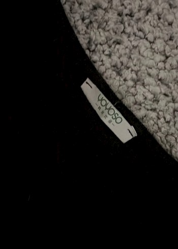 Siyah, Uzun Kollu, V Yakalı Kadın Bluz - Görsel 3