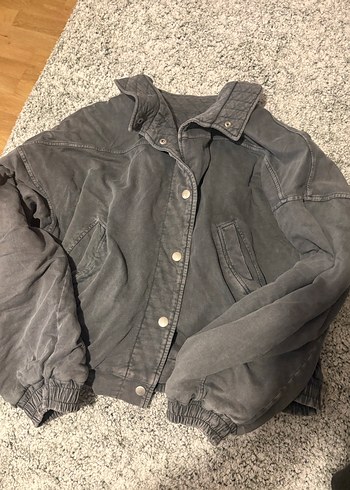 Gri Kolej ceket kalın - Görsel 3