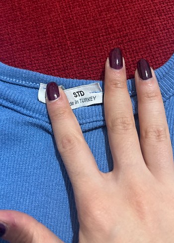 Mavi Kız Askılı Crop Top - Görsel 2