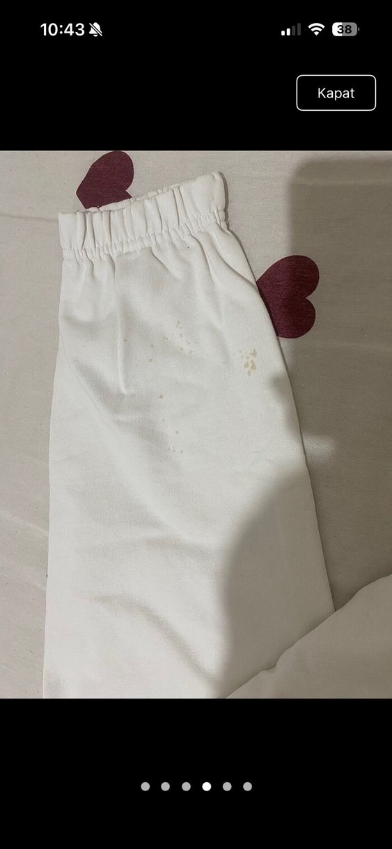 BERSHKA beyaz eşofman - Görsel 5