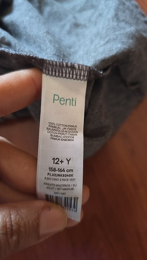 Gri Desensiz ve Desenli Çocuk Atletleri - Görsel 2