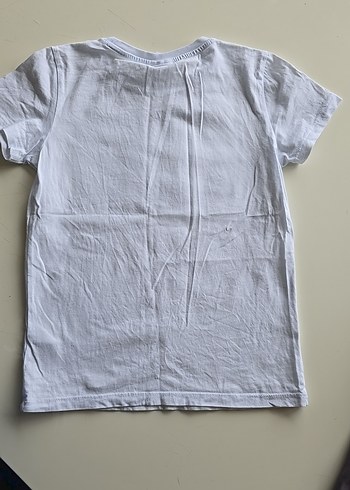 Beyaz Kız Çocuk Tişörtü, Kısa Kollu, Baskılı - Görsel 5