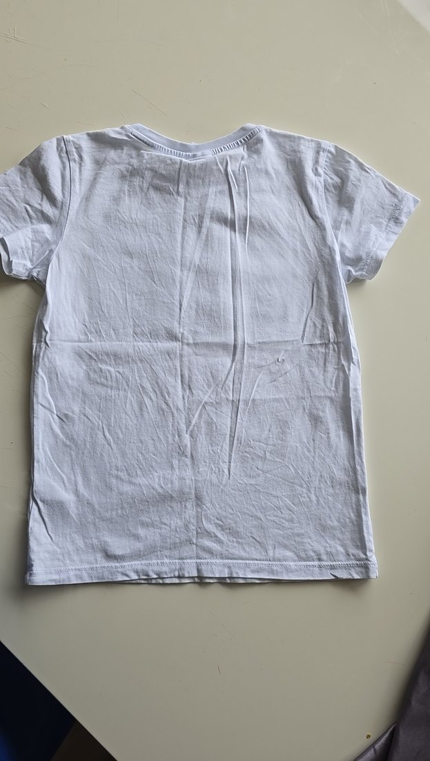 Beyaz Kız Çocuk Tişörtü, Kısa Kollu, Baskılı - Görsel 5