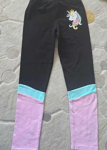 Kız Çocuk Unicorn Baskılı Renkli Tayt - Görsel 3