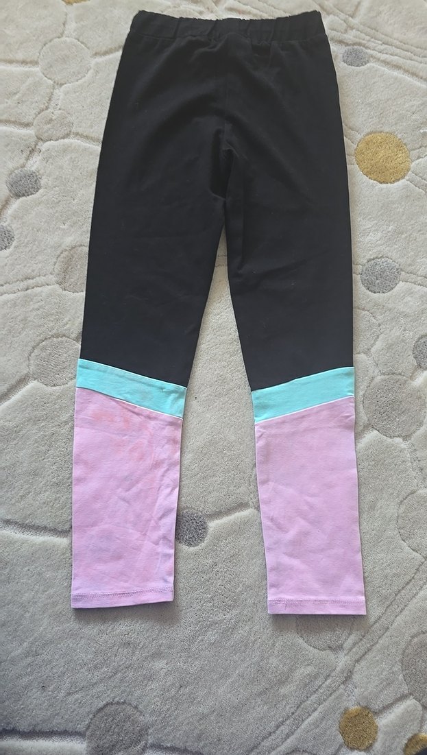 Kız Çocuk Unicorn Baskılı Renkli Tayt - Görsel 5