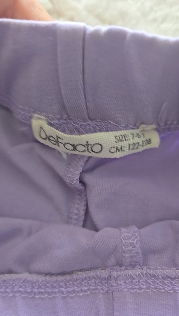 defacto Çocuk Lila Pamuklu Tayt - Görsel 4