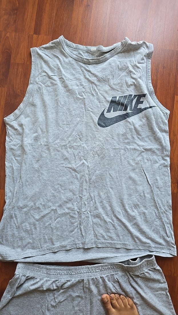 Gri Erkek Kolsuz Şortlu Pijama Takımı - Görsel 3