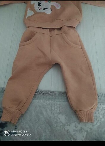 9-12 Ay Beden kahverengi Renk Bebek alt üst takim