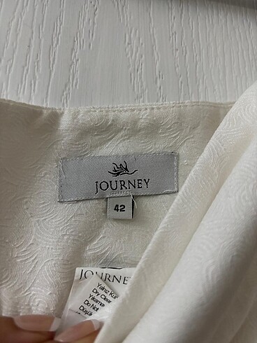 Journey Beyaz diz boyu etek