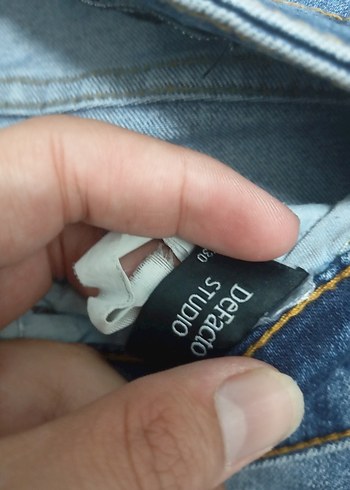 Erkek Mavi Denim Mini Şort - Görsel 4