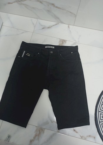 Siyah Denim Erkek Mini Şort - Görsel 2