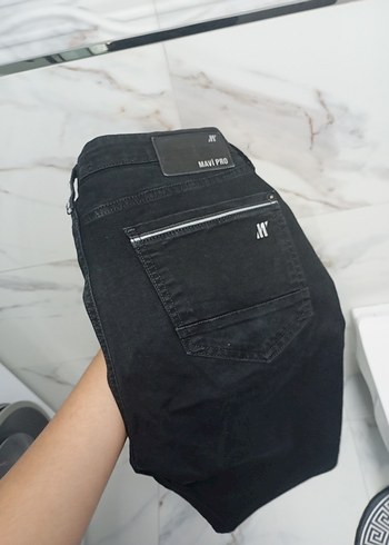 Siyah Denim Erkek Mini Şort - Görsel 6