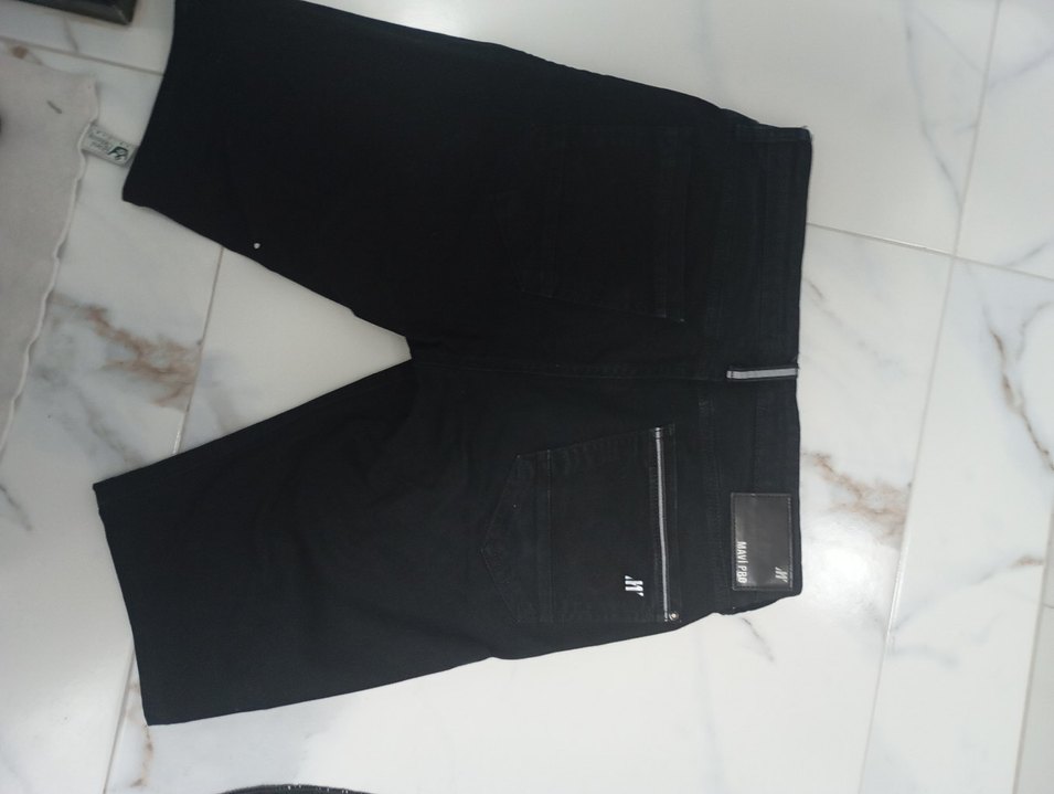 Siyah Denim Erkek Mini Şort - Görsel 3