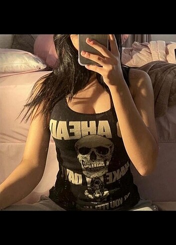Diğer Goth grunge kuru kafalı crop