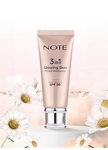 NOTE 3 in 1 Glowing Skin Tinted Moisturizer Spf 50
