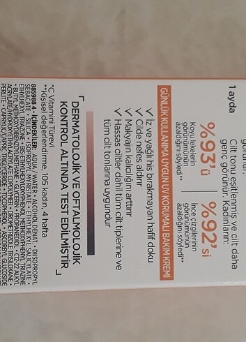 Beden Renk L'OREAL PARIS Revitalift Clinical GKF 50+ Aydınlatıcı Fluid Yüz