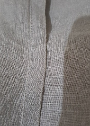 Gri Keten Kısa Kollu Erkek Gömlek - Görsel 8