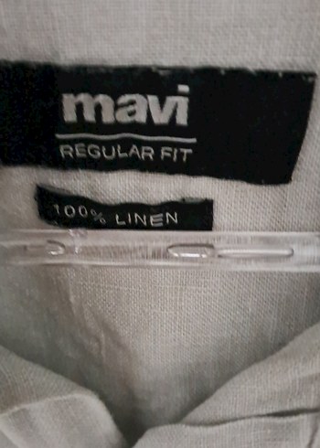 Gri Keten Kısa Kollu Erkek Gömlek - Görsel 2