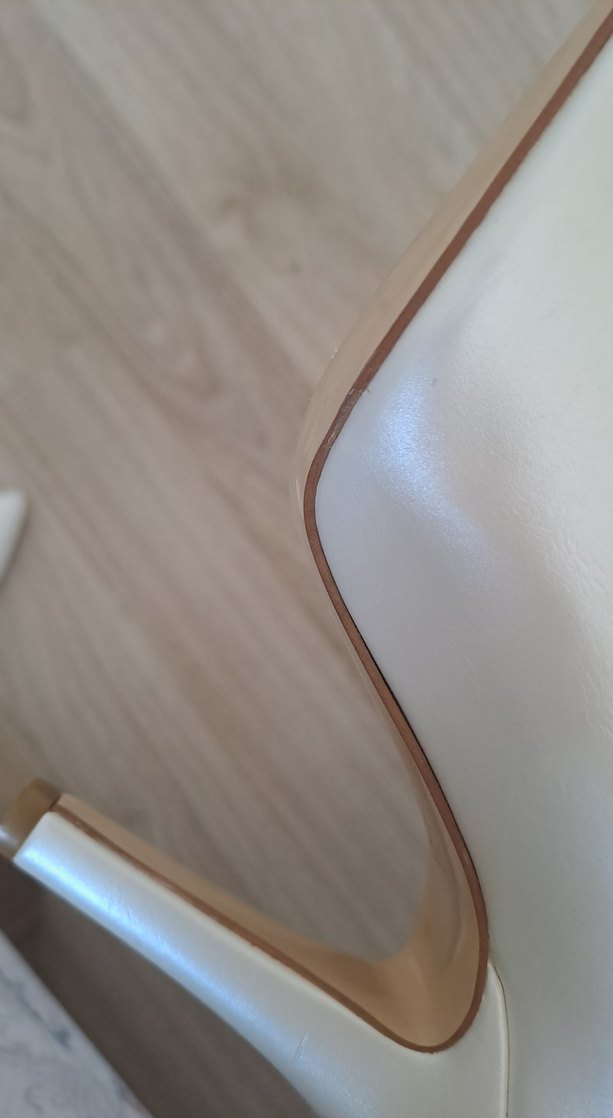 Marcatelli beyaz,krem Stiletto Topuklu Kadın Ayakkabı - Görsel 4