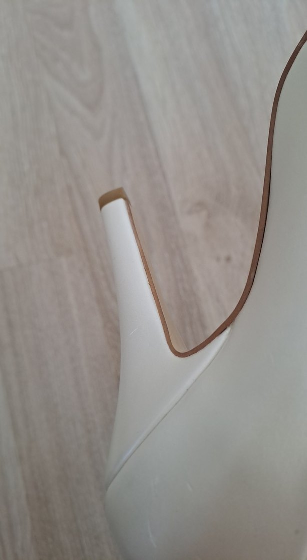 Marcatelli beyaz,krem Stiletto Topuklu Kadın Ayakkabı - Görsel 2