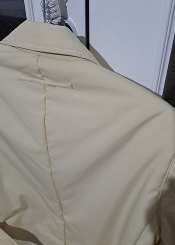 Bej kemerli, kalın  ceket, mont. - Görsel 12