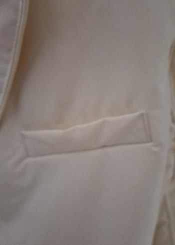 Bej kemerli, kalın  ceket, mont. - Görsel 9