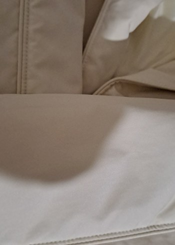 Bej kemerli, kalın  ceket, mont. - Görsel 18