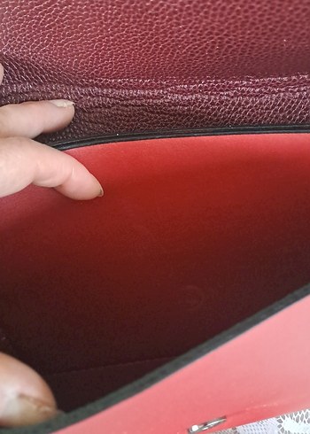 Zara-Kırmızı Deri Kadın Çanta - Görsel 4