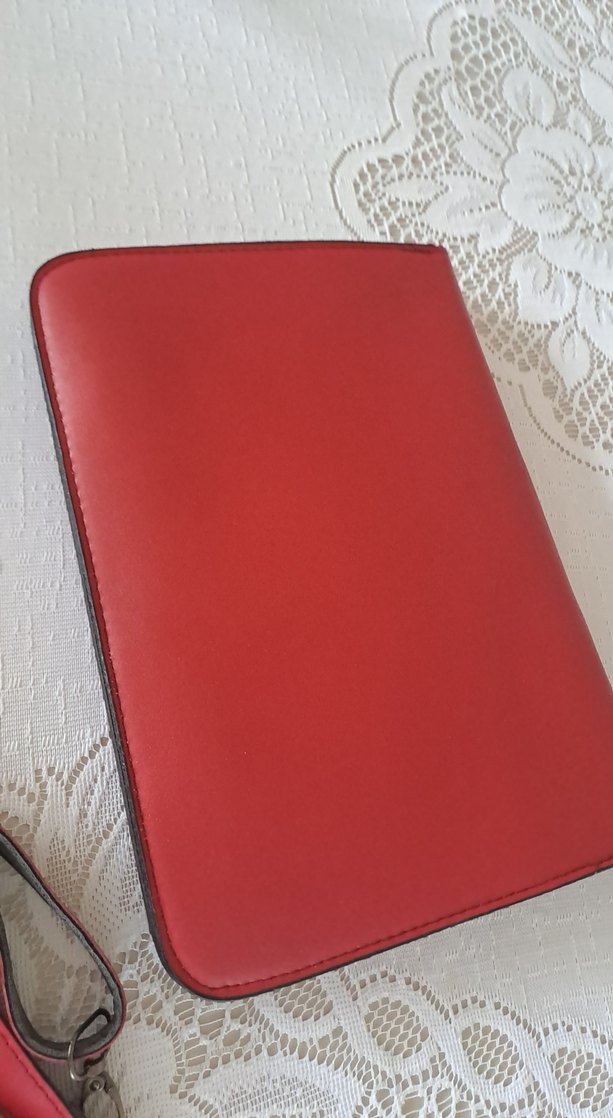 Zara-Kırmızı Deri Kadın Çanta - Görsel 5