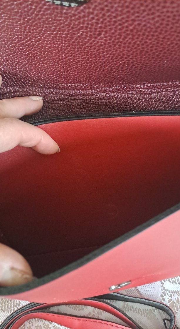 Zara-Kırmızı Deri Kadın Çanta - Görsel 4